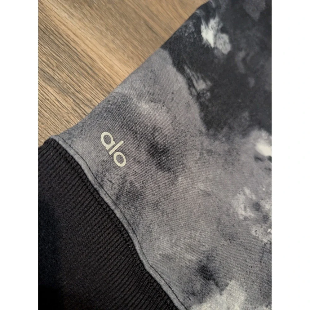 Alo Yoga Leggings Black‎ Tie Dye High Waist Full Length Activewear MEDIUM READ